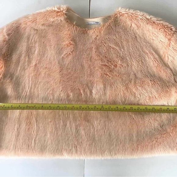 Zara Pink Faux Fur Pullover- NWOT - Picture 7 of 15